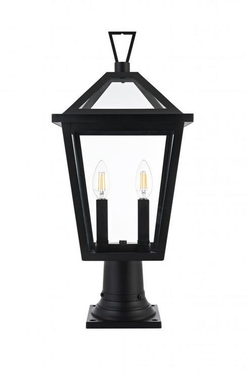 Elegant Lighting Frankford 7 inch Outdoor Pendant in Black Model: OD334P22BK