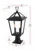 Elegant Lighting Frankford 7 inch Outdoor Pendant in Black Model: OD334P22BK