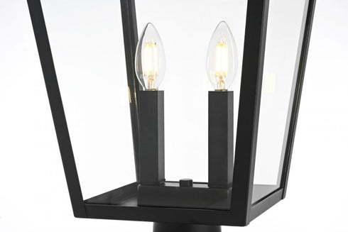 Elegant Lighting Frankford 7 inch Outdoor Pendant in Black Model: OD334P24BK