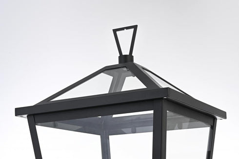 Elegant Lighting Frankford 7 inch Outdoor Pendant in Black Model: OD334P24BK