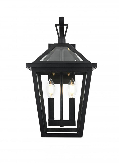 Elegant Lighting Frankford 7 inch Outdoor Pendant in Black Model: OD334W18BK