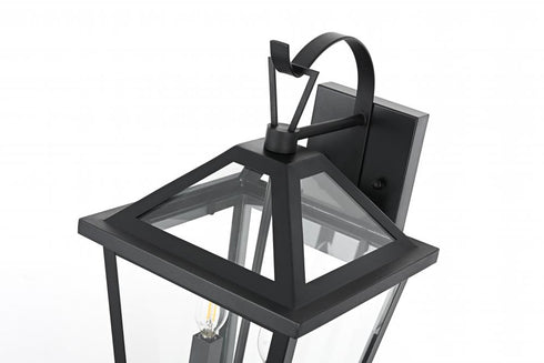 Elegant Lighting Frankford 7 inch Outdoor Pendant in Black Model: OD334W18BK