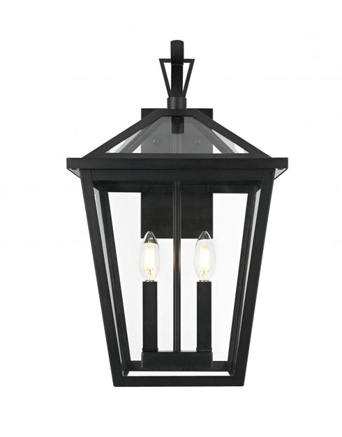 Elegant Lighting Frankford 7 inch Outdoor Pendant in Black Model: OD334W20BK