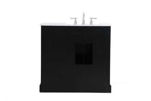 Elegant Lighting Franklin 36 Inch Single Bathroom Vanity in Black Model: VF60236BK