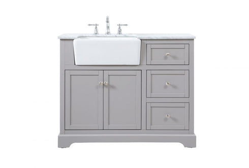 Elegant Lighting Franklin 42 Inch Single Bathroom Vanity in Black Model: VF60242BK