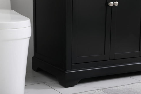 Elegant Lighting Franklin 42 Inch Single Bathroom Vanity in Black Model: VF60242BK