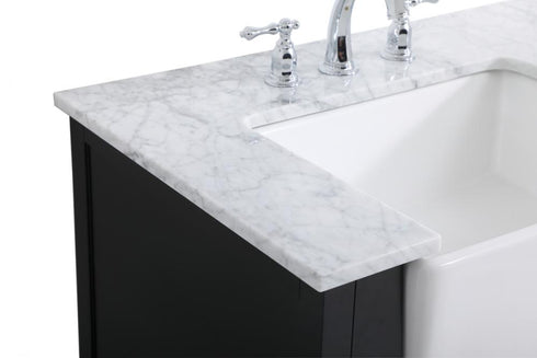 Elegant Lighting Franklin 42 Inch Single Bathroom Vanity in Black Model: VF60242BK