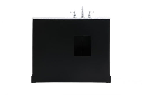 Elegant Lighting Franklin 42 Inch Single Bathroom Vanity in Black Model: VF60242BK
