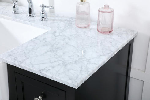 Elegant Lighting Franklin 48 Inch Single Bathroom Vanity in Black Model: VF60248BK
