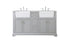 Elegant Lighting Franklin 60 Inch Double Bathroom Vanity in Black Model: VF60260DBK