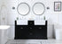 Elegant Lighting Franklin 60 Inch Double Bathroom Vanity in Black Model: VF60260DBK