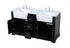 Elegant Lighting Franklin 60 Inch Double Bathroom Vanity in Black Model: VF60260DBK