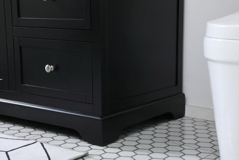 Elegant Lighting Franklin 60 Inch Single Bathroom Vanity in Black Model: VF60260BK