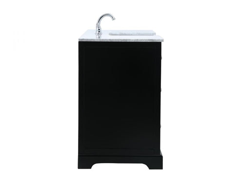 Elegant Lighting Franklin 60 Inch Single Bathroom Vanity in Black Model: VF60260BK