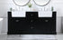 Elegant Lighting Franklin 72 Inch Double Bathroom Vanity in Black Model: VF60272DBK