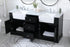 Elegant Lighting Franklin 72 Inch Double Bathroom Vanity in Black Model: VF60272DBK