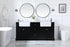 Elegant Lighting Franklin 72 Inch Double Bathroom Vanity in Black Model: VF60272DBK