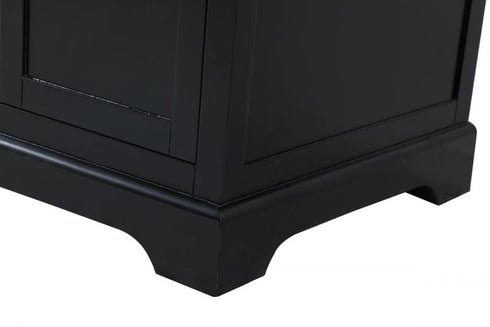 Elegant Lighting Franklin 72 Inch Double Bathroom Vanity in Black Model: VF60272DBK