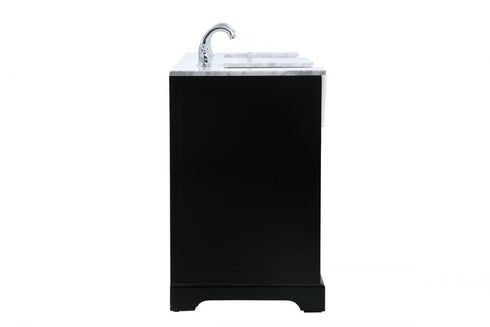 Elegant Lighting Franklin 72 Inch Double Bathroom Vanity in Black Model: VF60272DBK