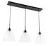 Elegant Lighting Frey 3 light in Black and Clear glass pendant Model: LD5030D42BK