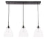 Elegant Lighting Frey 3 light in Black and Clear glass pendant Model: LD5030D42BK