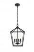 Elegant Lighting Gage 12 inch Lantern Pendant in Black Model: LD511H20BK