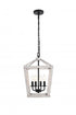 Elegant Lighting Gage 12 inch Lantern Pendant in Black Model: LD511H20BK