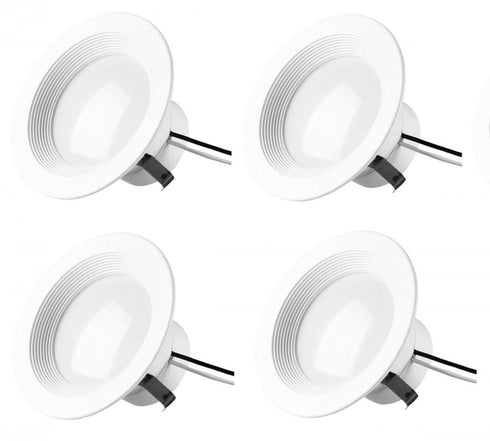 Elegant Lighting Gaige 4 Inch CRI90 12 Watt LM750 5000K BAFFLE RETROFIT in Matte White Finish Model: R41250RF1-4PK