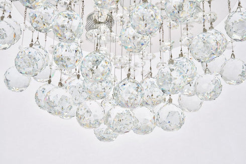 Elegant Lighting Galaxy 4 light in Chrome Flush Mount Clear Royal Cut Crystal Model: V2006F14C/RC