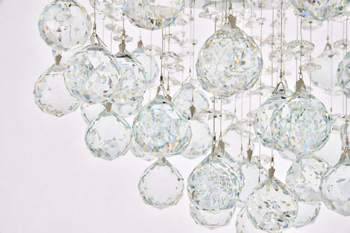 Elegant Lighting Galaxy 4 light in Chrome Flush Mount Clear Royal Cut Crystal Model: V2006F14C/RC