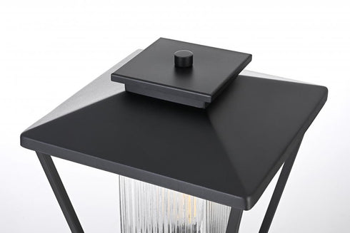 Elegant Lighting Gaul 7 inch Outdoor Pendant in Black Model: OD306P17BK