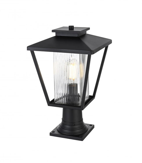 Elegant Lighting Gaul 7 inch Outdoor Pendant in Black Model: OD306P17BK