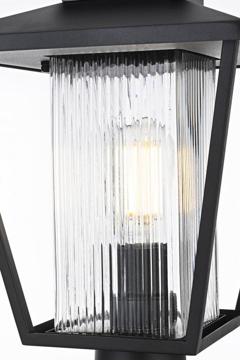 Elegant Lighting Gaul 7 inch Outdoor Pendant in Black Model: OD306P17BK