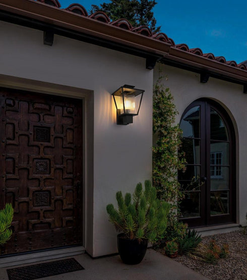Elegant Lighting Gaul 7 inch Outdoor Pendant in Black Model: OD306W15BK