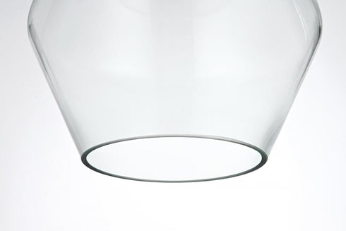 Elegant Lighting Gene 17.5 inch Pendant Clear Shade in Satin Gold in Satin Gold and Clear Finish Model: LD2268SG