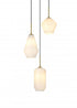 Elegant Lighting Gene 17.5 inch Pendant Frosted White in Satin Gold in Satin Gold and Frosted White Finish Model: LD2269SG