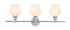 Elegant Lighting Gene 3 light in Black and Frosted white glass Wall sconce Model: LD2317BK