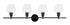 Elegant Lighting Gene 4 light in Black and Clear glass Wall sconce Model: LD2320BK