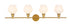 Elegant Lighting Gene 4 light in Black and Frosted white glass Wall sconce Model: LD2321BK