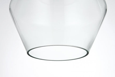 Elegant Lighting Gene 7 inch Pendant Clear Shade in Satin Gold in Satin Gold and Clear Finish Model: LD2260SG