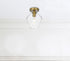 Elegant Lighting Gene 8 inch Flush Mount Clear Shade in Satin Gold in Satin Gold and Clear Finish Model: LD2254SG