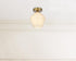 Elegant Lighting Gene 8 inch Flush Mount Frosted White Shade in Satin Gold in Satin Gold and Frosted White Finish Model: LD2255SG