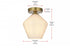 Elegant Lighting Gene 8 inch Flush Mount Frosted White Shade in Satin Gold in Satin Gold and Frosted White Finish Model: LD2255SG