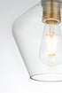 Elegant Lighting Gene 8 inch Pendant Clear Shade in Satin Gold in Satin Gold and Clear Finish Model: LD2256SG
