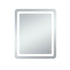 Elegant Lighting Genesis 36inx72 Inch Soft Edge LED Mirror in Glossy White Finish Model: MRE33672