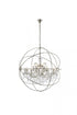 Elegant Lighting Geneva 18 light in Dark Bronze Chandelier Golden Teak (Smoky) Royal Cut crystal Model: 1130G43DB-GT/RC