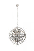 Elegant Lighting Geneva 5 light in Dark Bronze Pendant Golden Teak (Smoky) Royal Cut crystal Model: 1130D20DB-GT/RC