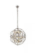 Elegant Lighting Geneva 5 light in Dark Bronze Pendant Golden Teak (Smoky) Royal Cut crystal Model: 1130D20DB-GT/RC