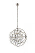 Elegant Lighting Geneva 5 light in Dark Bronze Pendant Golden Teak (Smoky) Royal Cut crystal Model: 1130D20DB-GT/RC