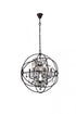 Elegant Lighting Geneva 6 light in Dark Bronze Chandelier Golden Teak (Smoky) Royal Cut crystal Model: 1130D25DB-GT/RC